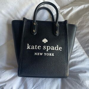 Kate Spade Black and Silver Textured Handbag